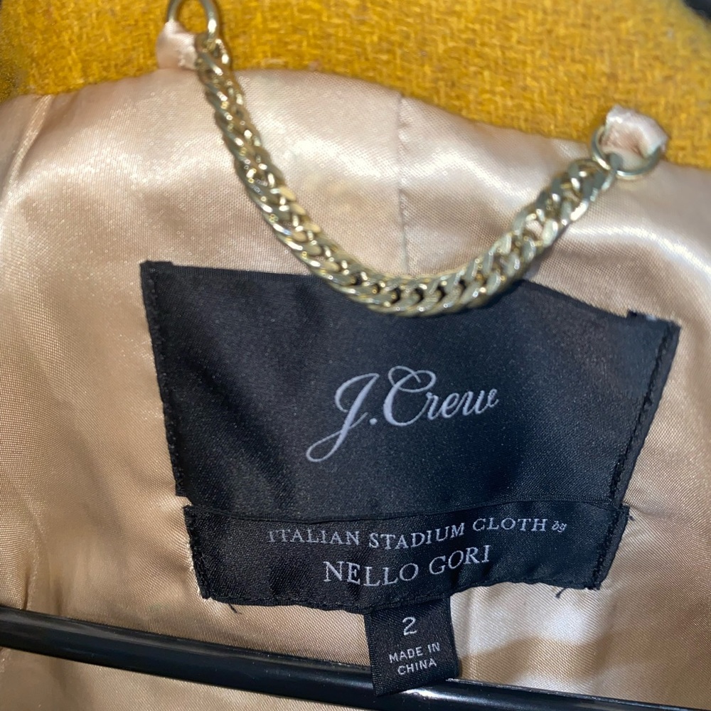 JCREW Italian Stadium Cloth NELLO GORI Peacoat